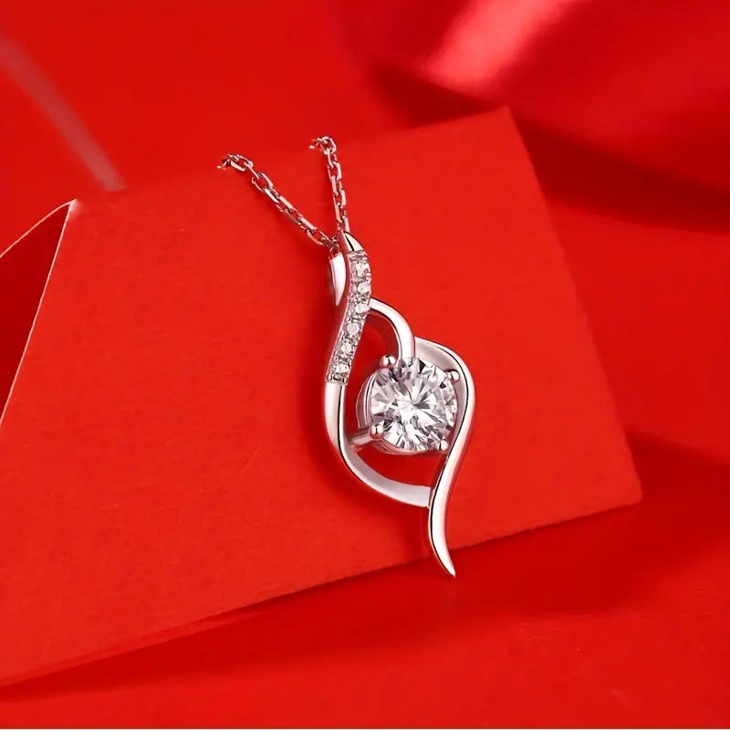 3Ct Round Cut VS1 Diamond Drop Shape Pendant